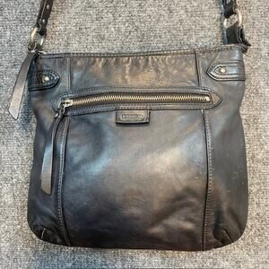 COACH Shoulder Bag Black Leather Purse F23948